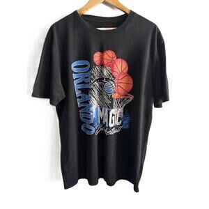 Basketball Black T Shirt Orlando Magic Florida Team Men Xl Sport Crew Neck